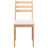 Chaises à manger coussins 2 pcs bois massif caoutchouc