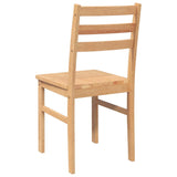 Chaises à manger 2 pcs bois massif caoutchouc