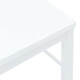 Chaises à manger 2 pcs blanc bois massif caoutchouc