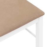 Chaises à manger coussins 2 pcs blanc bois massif caoutchouc