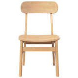 Chaises à manger 2 pcs bois massif caoutchouc