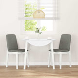 Chaises à manger coussins 2 pcs blanc bois massif caoutchouc