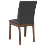 Chaises à manger coussins 2 pcs marron bois massif caoutchouc