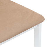 Chaises à manger coussins 2 pcs blanc bois massif caoutchouc