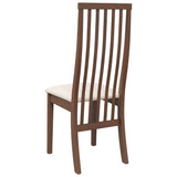 Chaises à manger coussins 2 pcs marron bois massif caoutchouc