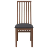 Chaises à manger coussins 2 pcs marron bois massif caoutchouc