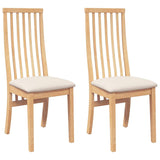 Chaises à manger coussins 2 pcs bois massif caoutchouc
