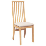 Chaises à manger coussins 2 pcs bois massif caoutchouc