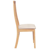 Chaises à manger coussins 2 pcs bois massif caoutchouc