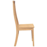 Chaises à manger 2 pcs bois massif caoutchouc