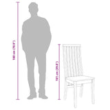 Chaises à manger 2 pcs bois massif caoutchouc