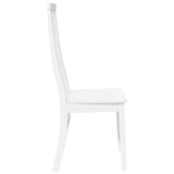 Chaises à manger 2 pcs blanc bois massif caoutchouc