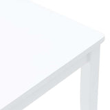 Chaises à manger 2 pcs blanc bois massif caoutchouc