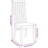 Chaises à manger 2 pcs blanc bois massif caoutchouc