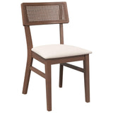 Chaises à manger coussins 2 pcs marron bois massif caoutchouc