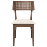 Chaises à manger coussins 2 pcs marron bois massif caoutchouc