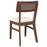 Chaises à manger coussins 2 pcs marron bois massif caoutchouc