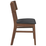 Chaises à manger coussins 2 pcs marron bois massif caoutchouc