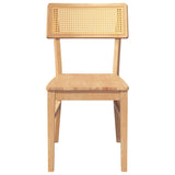 Chaises à manger 2 pcs bois massif caoutchouc