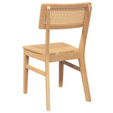 Chaises à manger 2 pcs bois massif caoutchouc
