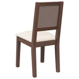 Chaises à manger coussins 2 pcs marron bois massif caoutchouc