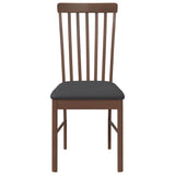 Chaises à manger coussins 2 pcs marron bois massif caoutchouc
