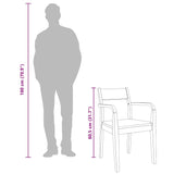 Chaises à manger 2 pcs bois massif naturel caoutchouc