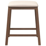 chaises de bar avec coussins 2 pcs marron bois massif d'hévéa