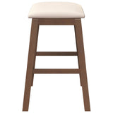 chaises de bar avec coussins 2 pcs marron bois massif d'hévéa