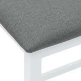 Chaises de bar avec coussins 2 pcs blanc bois massif d'hévéa