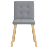 Chaises à manger lot de 4 gris clair tissu