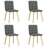Chaises à manger lot de 4 gris foncé tissu