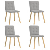 Chaises à manger lot de 4 gris nuage tissu