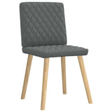 Chaises à manger lot de 4 gris foncé tissu