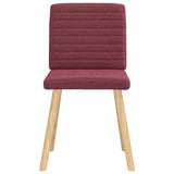 Chaises à manger lot de 4 rouge bordeaux tissu