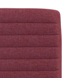 Chaises à manger lot de 4 rouge bordeaux tissu