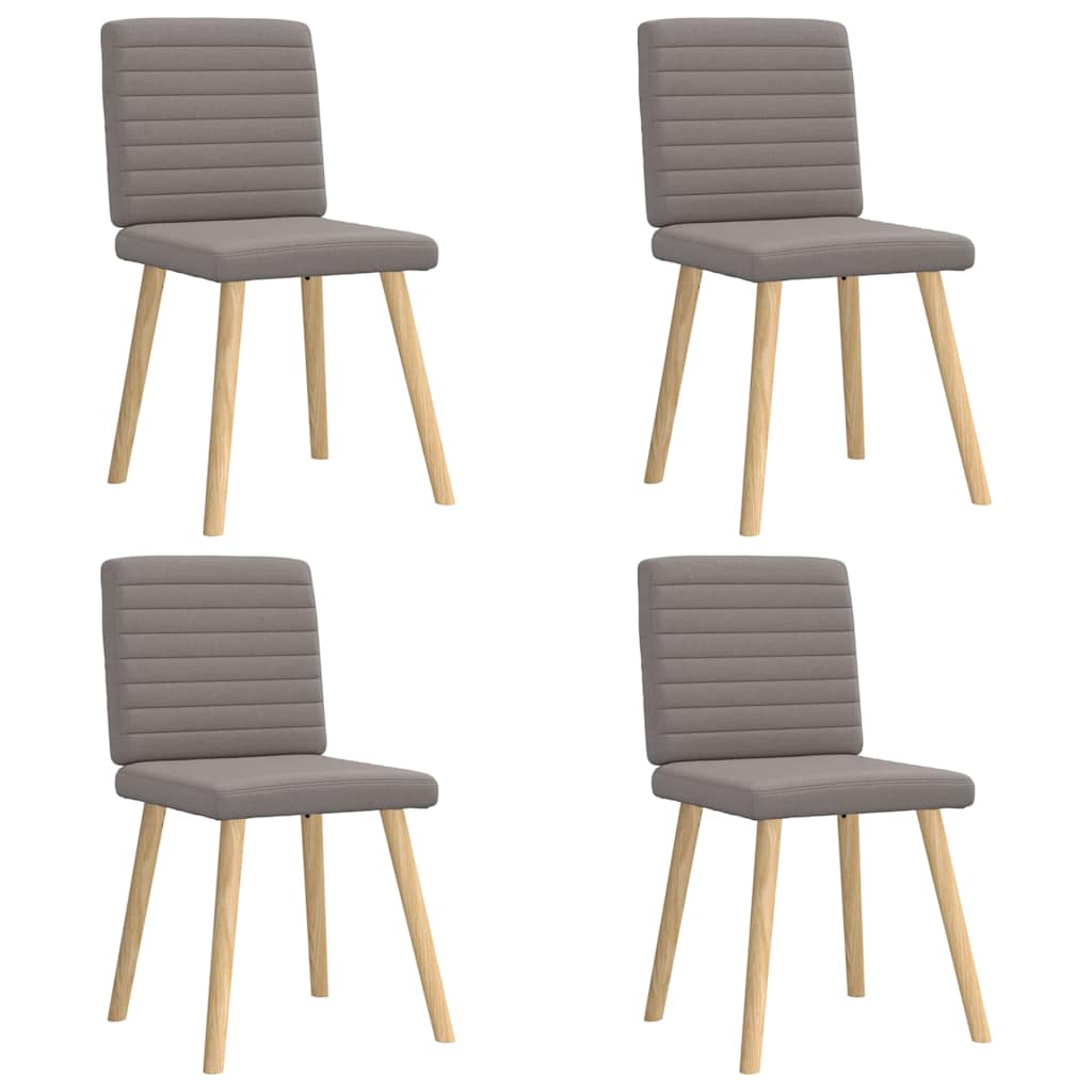 Chaises à manger lot de 4 taupe tissu