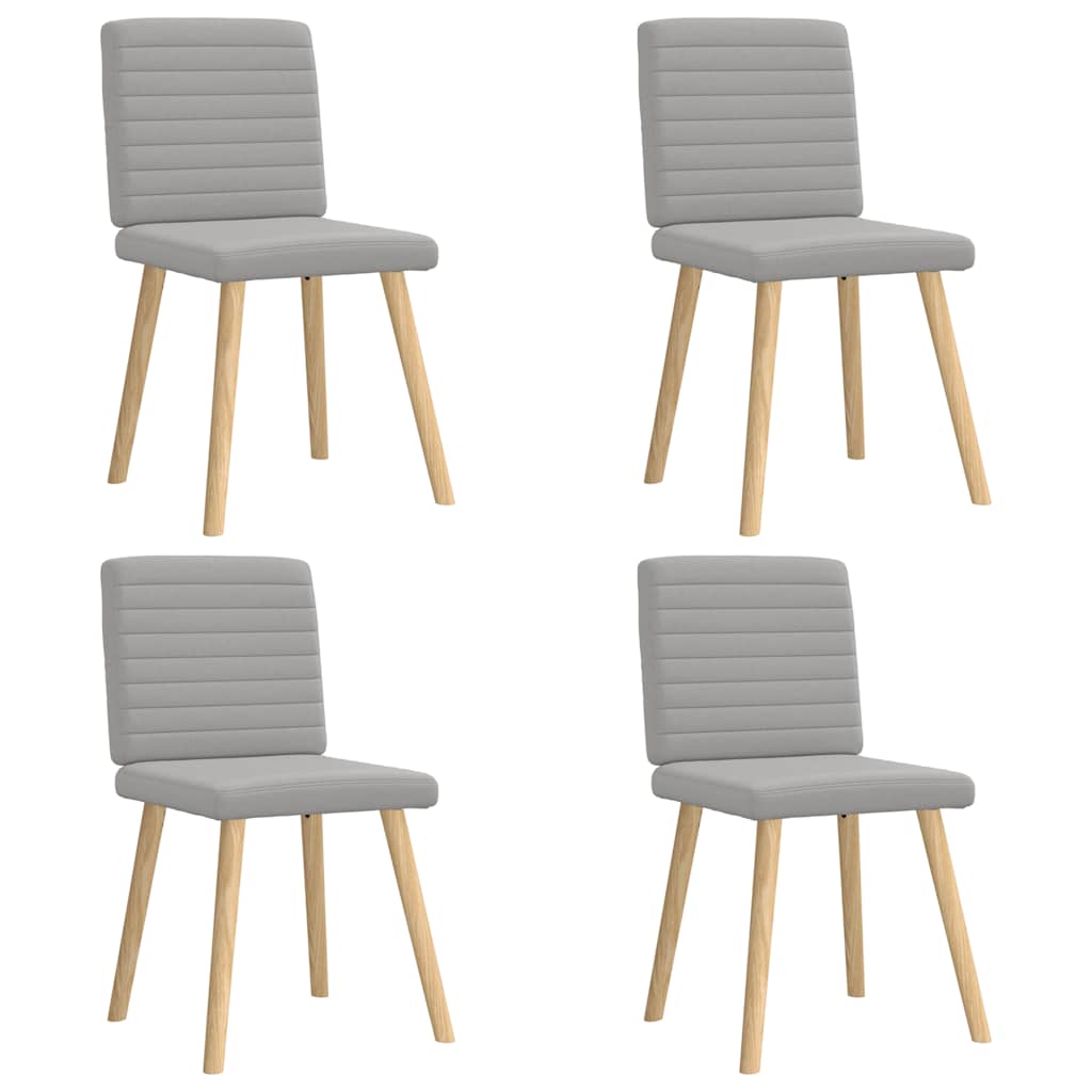 Chaises à manger lot de 4 gris nuage tissu