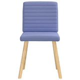 Chaises à manger lot de 4 bleu jean tissu