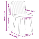 Chaises à manger lot de 4 rouge bordeaux tissu