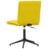 Chaises à manger lot de 2 Jaune Velours