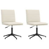 Chaises à manger lot de 2 Crème Velours