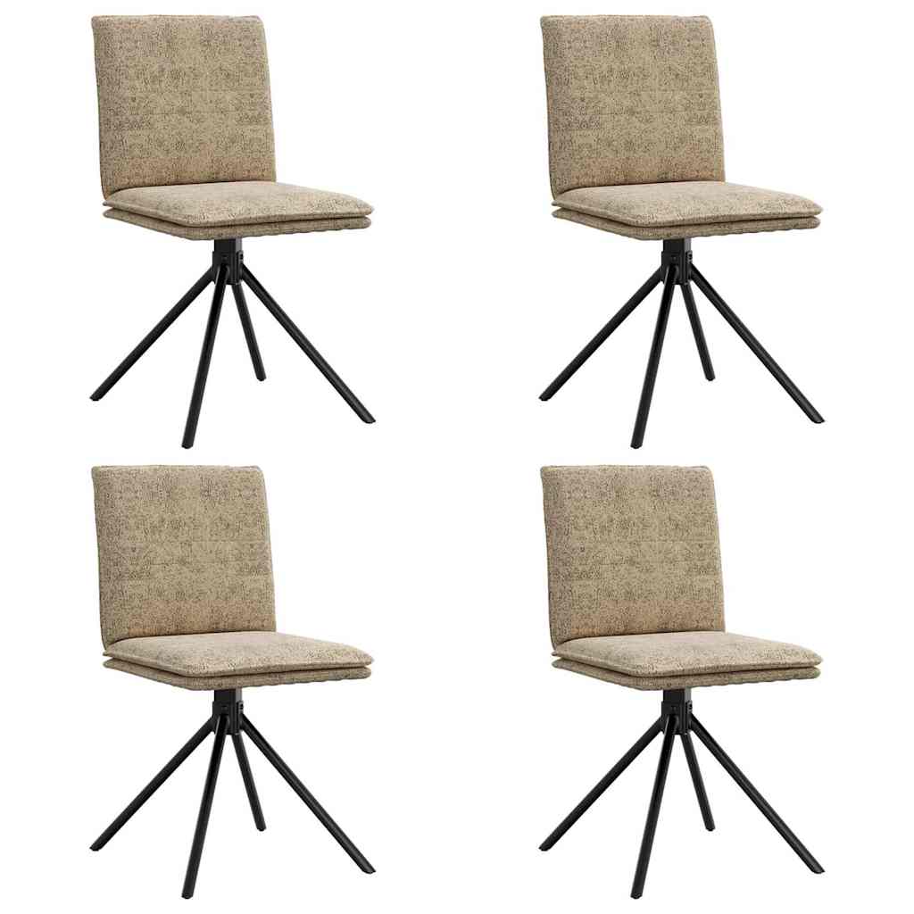 Chaises à manger lot de 4 gris clair similicuir daim