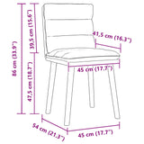 Chaises à manger lot de 4 taupe tissu