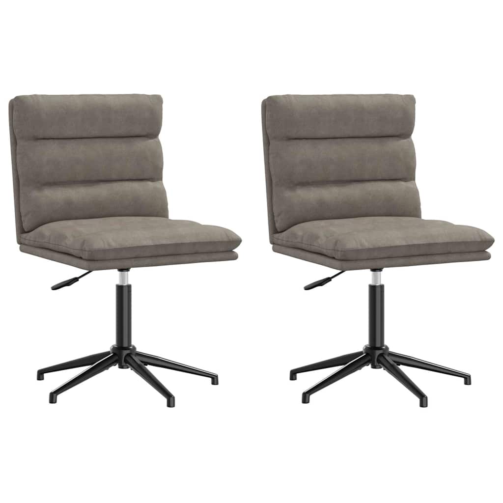 Chaises à manger lot de 2 gris similicuir