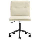 Chaises à manger lot de 2 crème similicuir