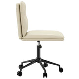 Chaises à manger lot de 2 crème similicuir