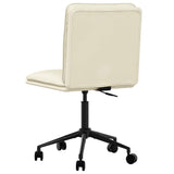 Chaises à manger lot de 2 crème similicuir