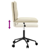 Chaises à manger lot de 2 crème similicuir