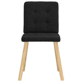 Chaises à manger lot de 6 noir tissu